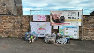 Photo montrant les sacs de détritus récoltés