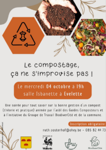 Affiche de promotion de la séance de compostage
