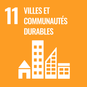 pictogramme 11 des objectifs de développement durable ici ville et communautés durables
