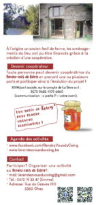 Flyer de présentation du Rendez-vous du coing / verso