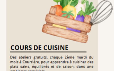 Cours de cuisine : cuisiner sainement ensemble (2e mardi)