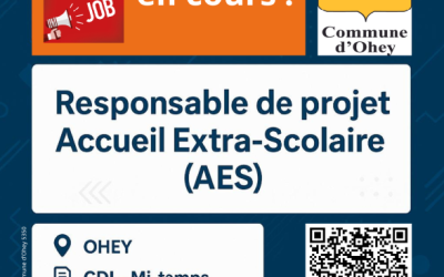 LA COMMUNE D’OHEY PROCEDE AU RECRUTEMENT D’UN RESPONSABLE DE PROJET ACCUEIL EXTRA-SCOLAIRE (M/F/X)
