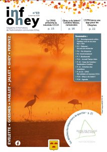 https://www.ohey.be/wp-content/uploads/2025/09/Magazine-Ohey-69-Automne-2025_WEB.pdf La Une de l'INf'Ohey 69