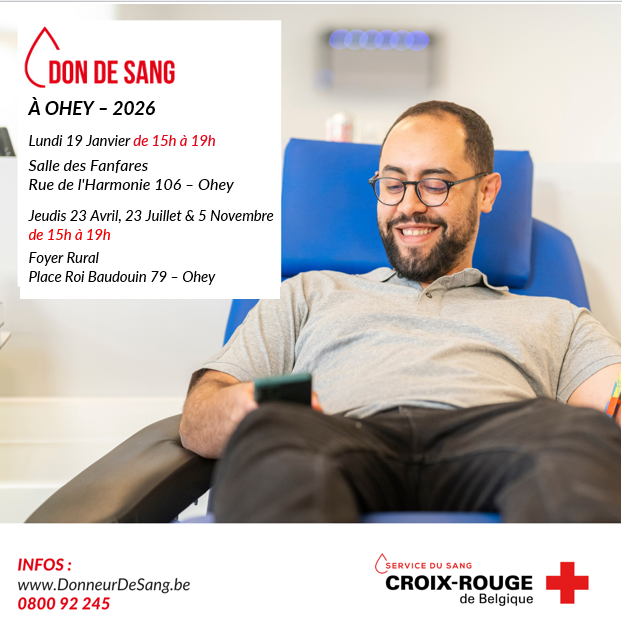 annonce des collectes de sang en 2026