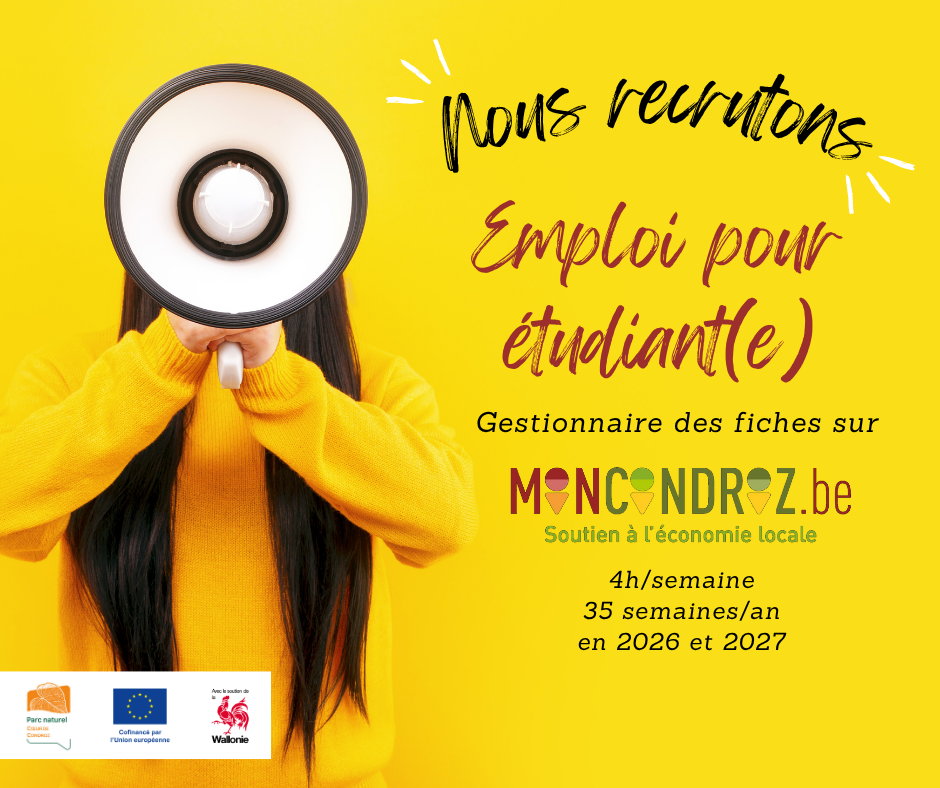 https://coeurdecondroz.be/offre-demploi-pour-etudiante-gestionnaire-des-fiches-sur-moncondroz-be/ Offre d’emploi pour étudiant(e) – Gestionnaire des fiches sur MonCondroz.be