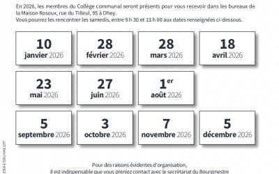 Permanences du Collège communal en 2026