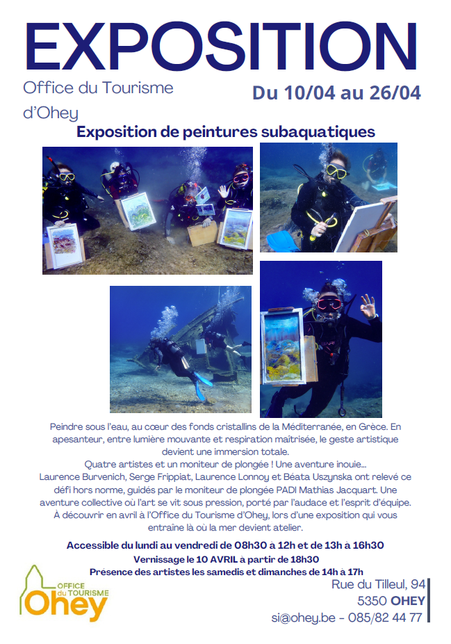 Affiche Exposition de peintures subaquatiques