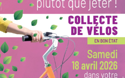 Collecte de vélos dans les recyparcs – Samedi 18 avril 2026