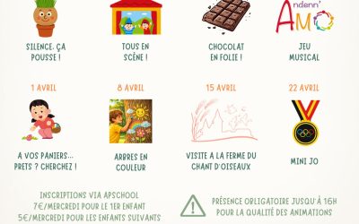 Oh… Extra ! le programme de l’accueil extrascolaire du mercredi après-midi jusque fin avril