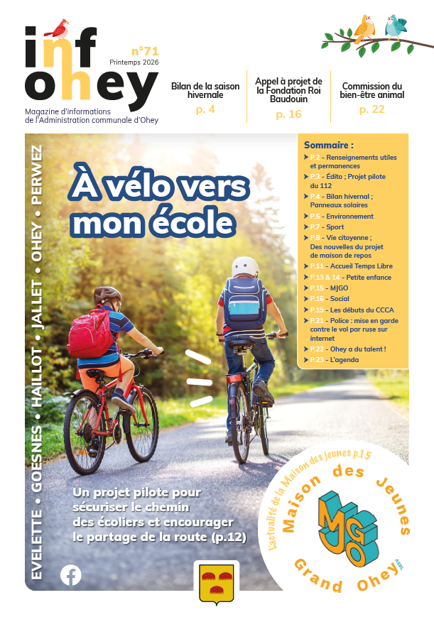 La couverture du bulletin communal Inf'Ohey n°71