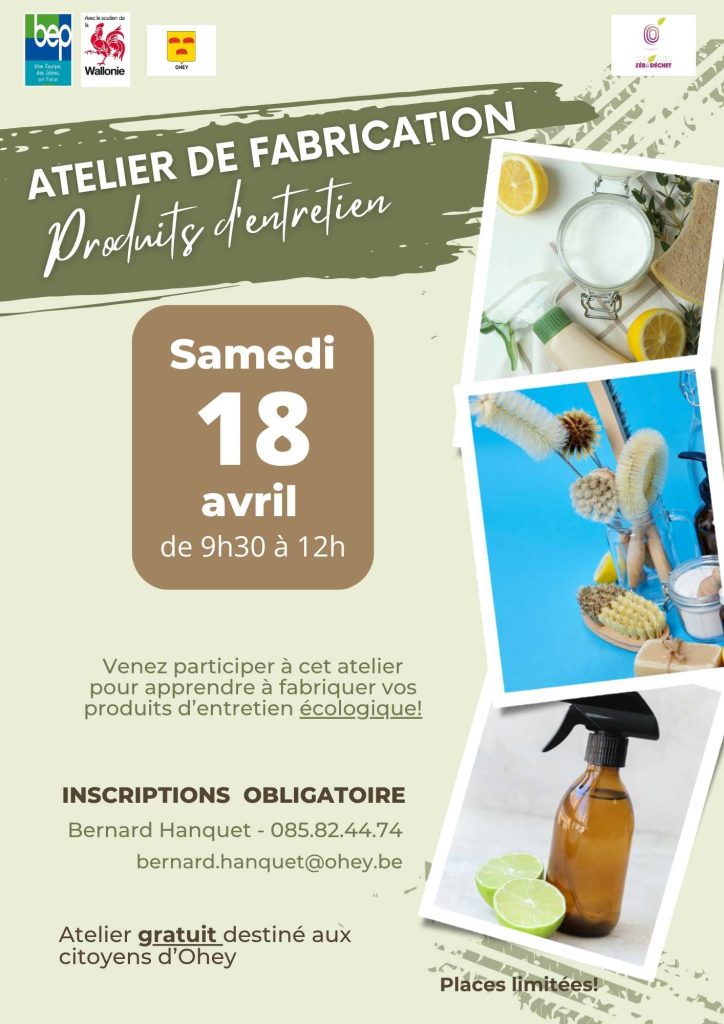 Atelier de fabrication de produits d’entretien écologiques