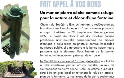 Appel aux dons par le comité patrimoine d’Evelette