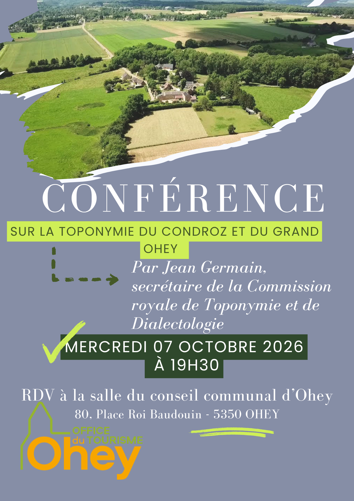 Conférence sur la toponymie du Condroz et du Grand Ohey