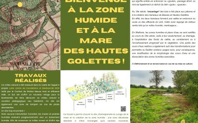 Bienvenue  à  la zone humide  et à la mare des Hautes Golettes !