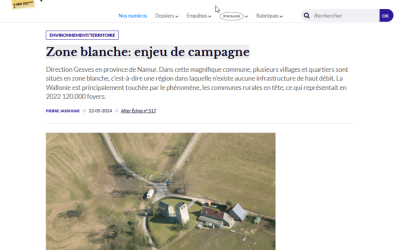 Connexion à Gesves et Ohey : que reste-t-il de nos zones blanches ?