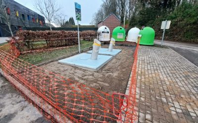 Bulles à verre – Voie du Rauyisse à Ohey : Une installation « express » en attendant les finitions