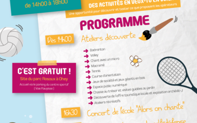 Détails des activités d’été d’Enfants admis dès le 29 juin