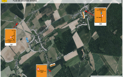 Travaux à la rue des Sorbiers à Evelette : création d’un plateau ralentisseur