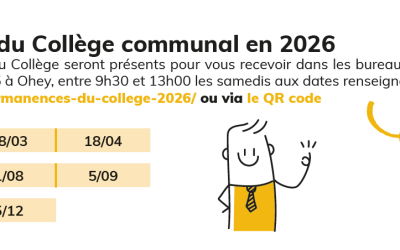 Permanences du Collège communal en 2026