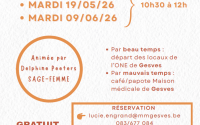 Rendez-vous pour les 3 prochaines balades portées