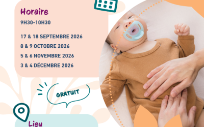INITIATION EN MASSAGE BÉBÉ (prochain r-v : 17 & 18/09/2026)