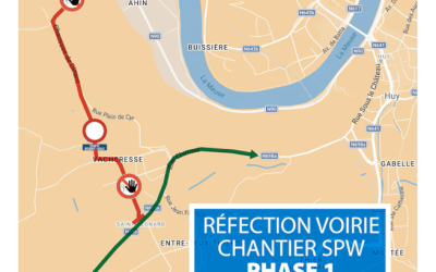 TRAVAUX À BEN-AHIN – PERTURBATIONS À PRÉVOIR VERS HUY ET WANZE