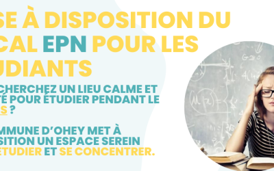 Mise à disposition d&rsquo;un local pour les étudiants pour le blocus (du 27/04 au 13/05)