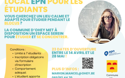 Mise à disposition local pour les étudiants pour le blocus