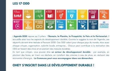 Objectifs de développement durable – Ohey s’y engage