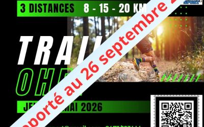 ATTENTION : reporté du jeudi 14 mai au samedi 26 septembre – Trail organisé par le Centre sportif