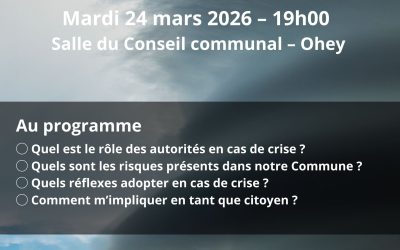 Réunion citoyenne sur la gestion de crise à Ohey : informez-vous et agissez !